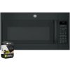 GE JVM7195DKBB 1.9 Cu. Ft. Over-the-Range Microwave Black Bundle with 2 YR CPS Enhanced Protection Pack