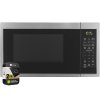 GE GCST09N1WSS Countertop Microwave Oven 900-watt 0.9 Cu. Ft Stainless Steel Bundle with 2 YR CPS Enhanced Protection Pack