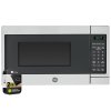 GE GCST07N1WSS Countertop Microwave Oven 700-watt Compact 0.7 Cu Ft Stainless Steel Bundle with 2 YR CPS Enhanced Protection Pack