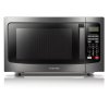 TOSHIBA EM131A5C-BS Countertop Microwave Ovens 1.2 Cu Ft, 12.4" Removable Turntable Smart Humidity Sensor 12 Auto Menus Mute Function ECO Mode Easy Clean Interior Black Color 1100W