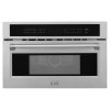 ZLINE 30 Inch wide, 1.6 cu ft. Built-in Convection Microwave Oven in Stainless Steel with Speed and Sensor Cooking