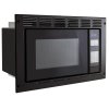 RecPro RV Microwave | .9 cubic ft Black Microwave with Trim Kit | 900 Watt (RPM-5-BLK) | Direct Replacement for Greystone