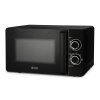 COMMERCIAL CHEF Black Microwave 0.7 Cu. Ft. with Rotary Switch Knob, 700W Countertop Small Microwave with Microwave Turntable Plate, 6 Level Power Tabletop Microwave with Microwave Handle