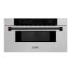 ZLINE Autograph Edition 30" 1.2 cu. ft. Built-In Microwave Drawer in Fingerprint Resistant Stainless Steel with Matte Black Accents