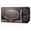 Nostalgia RMO4BK Retro 0.9 Cubic Foot 800-Watt Countertop Microwave Oven, 5 Power Levels and 12 Cook Settings, LED Display, Jet Black