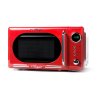 Nostalgia Retro Compact Countertop Microwave Oven - 0.7 Cu. Ft. - 700-Watts with LED Digital Display - Child Lock - Easy Clean Interior - Red